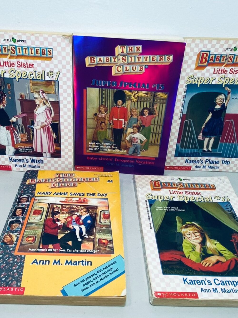 VNTG (5) THE BABYSITTERS CLUB SUPER SPECIAL, Ann M. Martin, 1987-1998 Scholastic